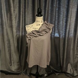 Express Taupe Blouse NWT